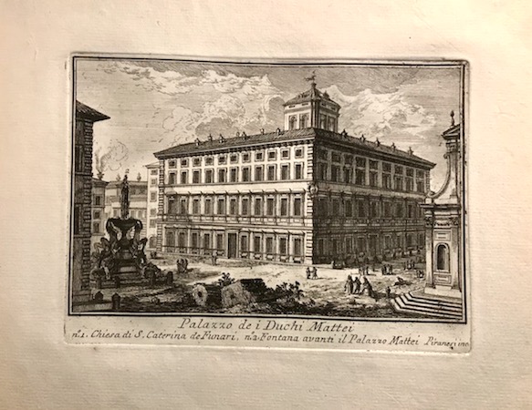 Piranesi Giovanni Battista (1720-1778) Palazzo de i Duchi Mattei 1748 Roma